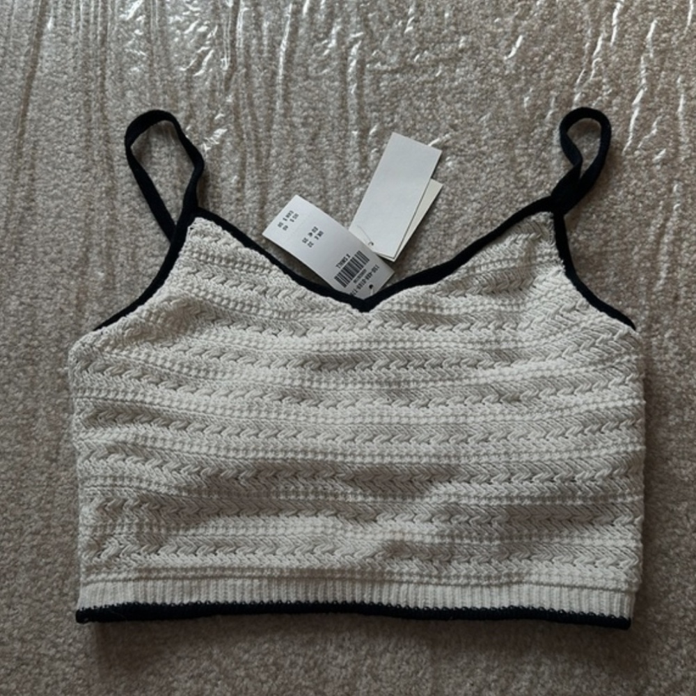 Abercrombie & Fitch Cream and Black Tank Top - Picture 2 of 5